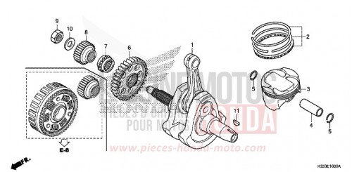 VILEBREQUIN/PISTON CBR300RG de 2016